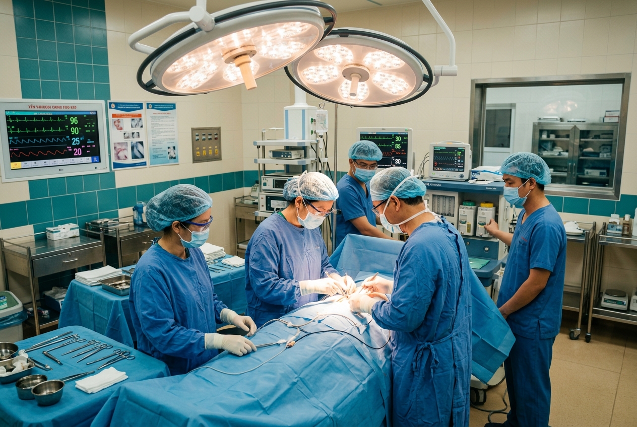 Bác sĩ đang phẫu thuật
